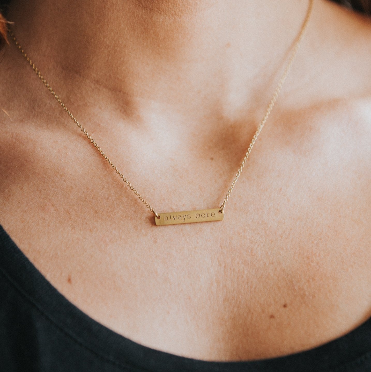 Always More Gold Bar Necklace